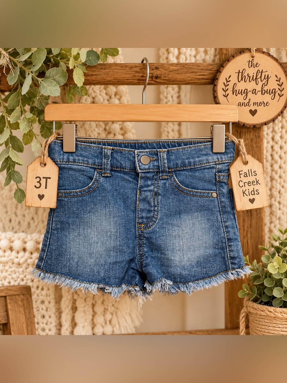 Falls Creek Kids Girls Denim Cutoff Shorts | Size 3T 💙